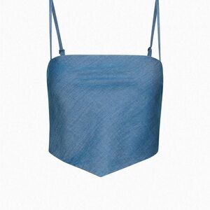 Elektra Aritzia Sunday Best Denim Blue Top